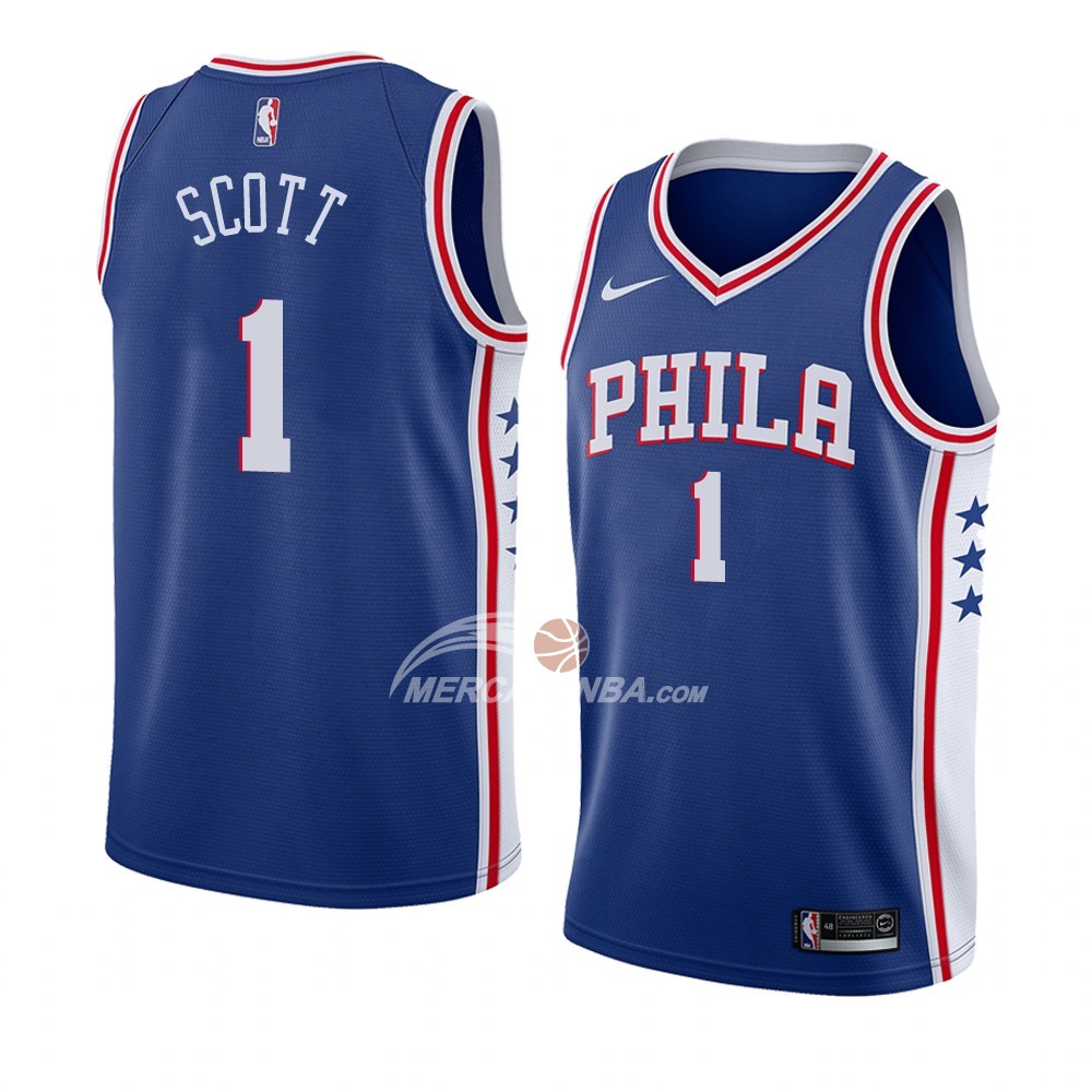 Maglia Philadelphia 76ers Mike Scott Icon 2018 Blu